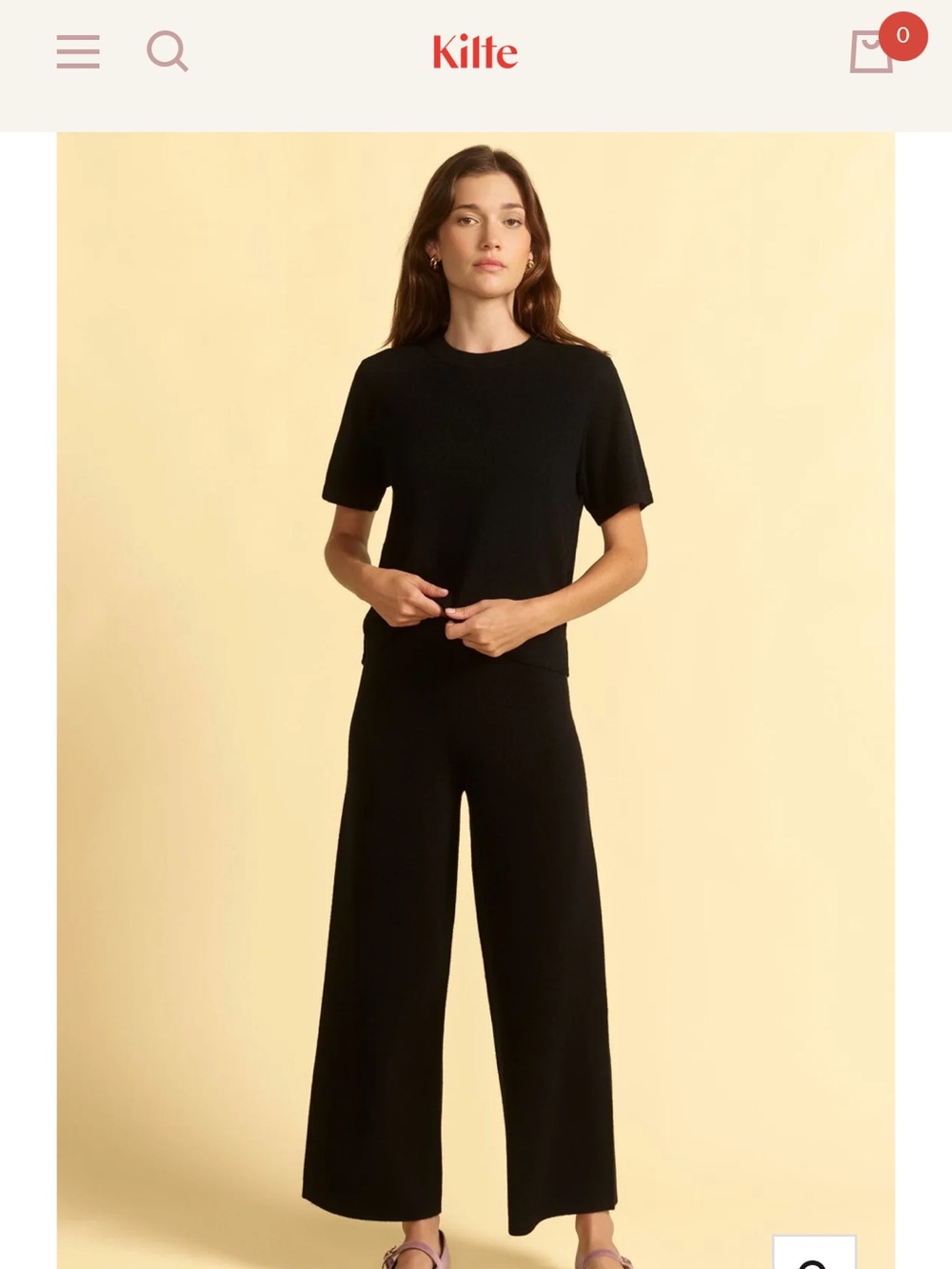 Kilte Liz Wide Leg Cashmere Pants